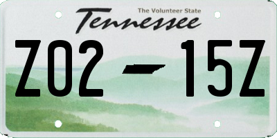 TN license plate Z0215Z