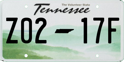 TN license plate Z0217F