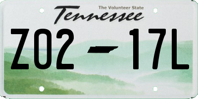 TN license plate Z0217L