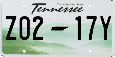 TN license plate Z0217Y