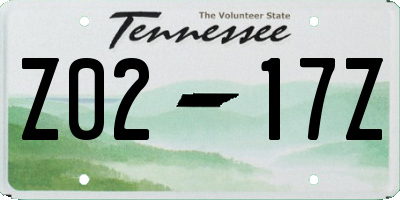 TN license plate Z0217Z