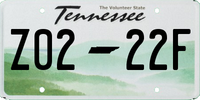 TN license plate Z0222F