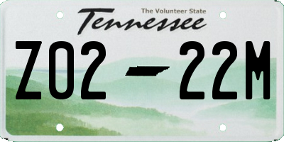 TN license plate Z0222M