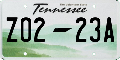 TN license plate Z0223A