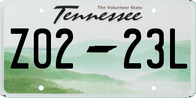 TN license plate Z0223L