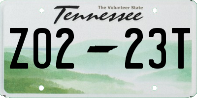 TN license plate Z0223T