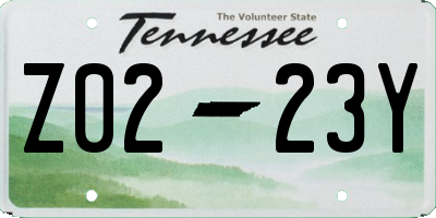 TN license plate Z0223Y