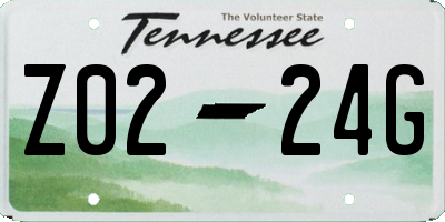 TN license plate Z0224G