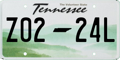 TN license plate Z0224L