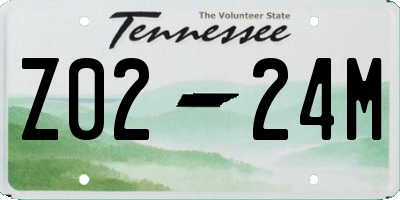 TN license plate Z0224M