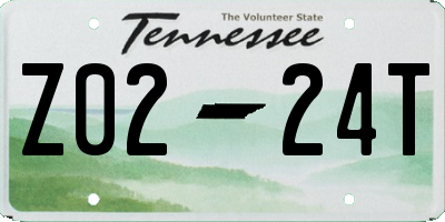 TN license plate Z0224T