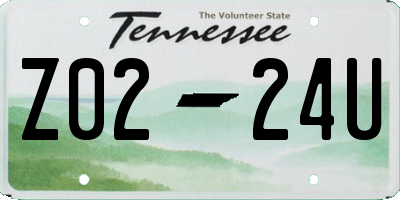 TN license plate Z0224U