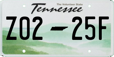 TN license plate Z0225F