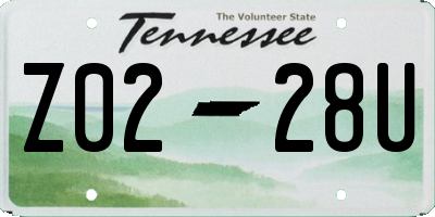 TN license plate Z0228U
