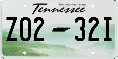 TN license plate Z0232I