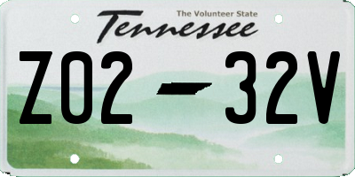 TN license plate Z0232V