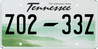 TN license plate Z0233Z