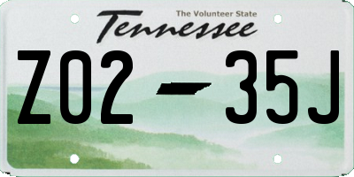 TN license plate Z0235J
