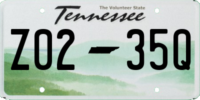 TN license plate Z0235Q