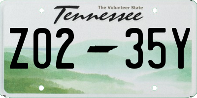 TN license plate Z0235Y