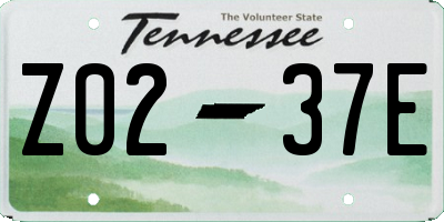TN license plate Z0237E