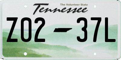 TN license plate Z0237L