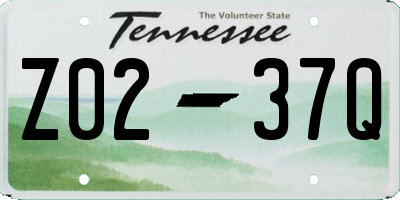 TN license plate Z0237Q