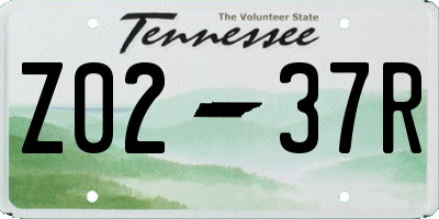TN license plate Z0237R