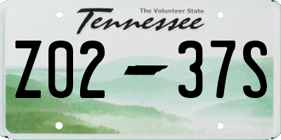 TN license plate Z0237S