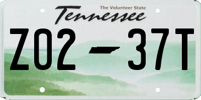 TN license plate Z0237T