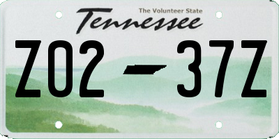 TN license plate Z0237Z