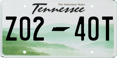 TN license plate Z0240T