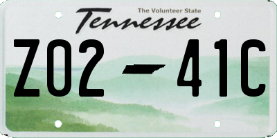 TN license plate Z0241C