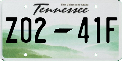 TN license plate Z0241F