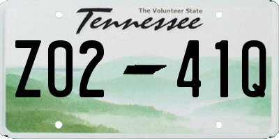 TN license plate Z0241Q
