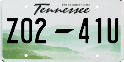 TN license plate Z0241U