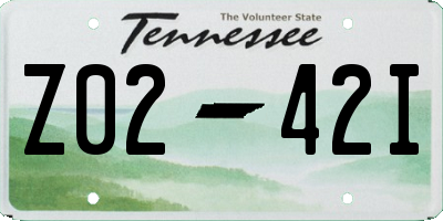 TN license plate Z0242I