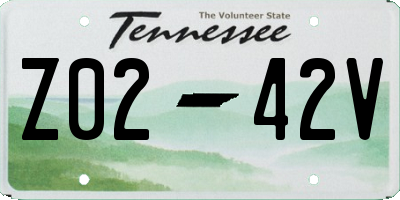 TN license plate Z0242V