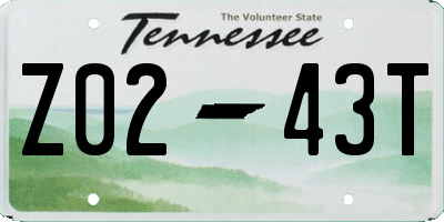 TN license plate Z0243T