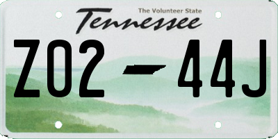 TN license plate Z0244J