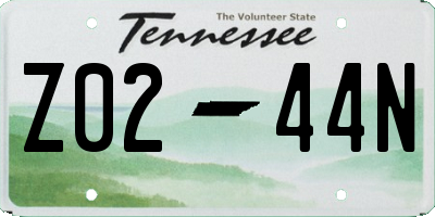 TN license plate Z0244N