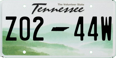 TN license plate Z0244W
