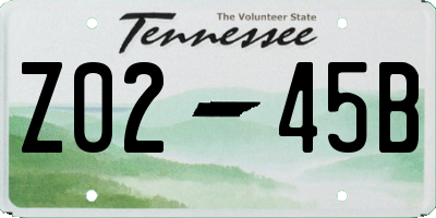 TN license plate Z0245B