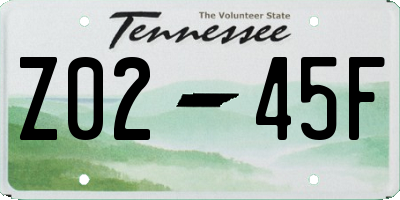 TN license plate Z0245F
