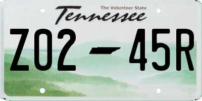 TN license plate Z0245R