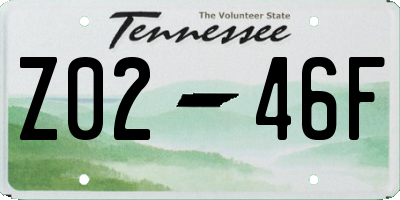 TN license plate Z0246F