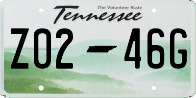 TN license plate Z0246G