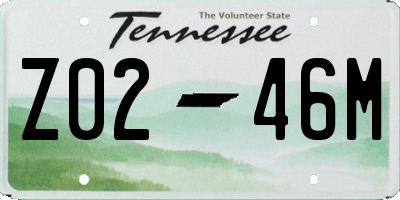 TN license plate Z0246M