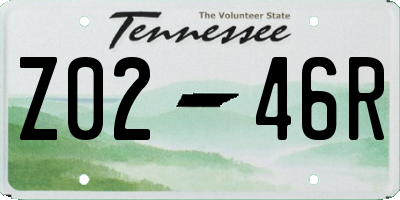 TN license plate Z0246R