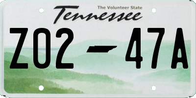 TN license plate Z0247A